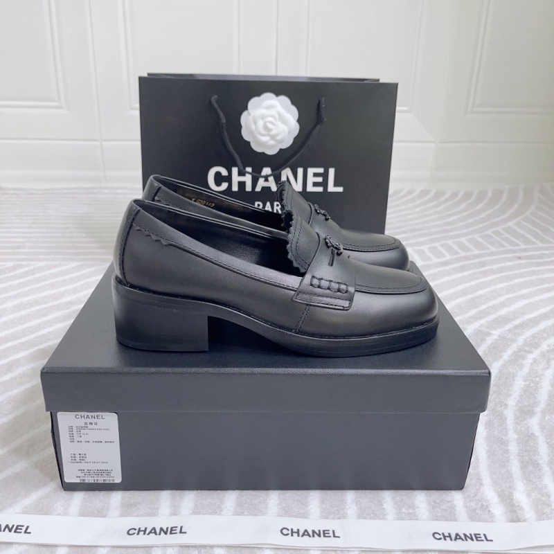 Ch*el leather shoes